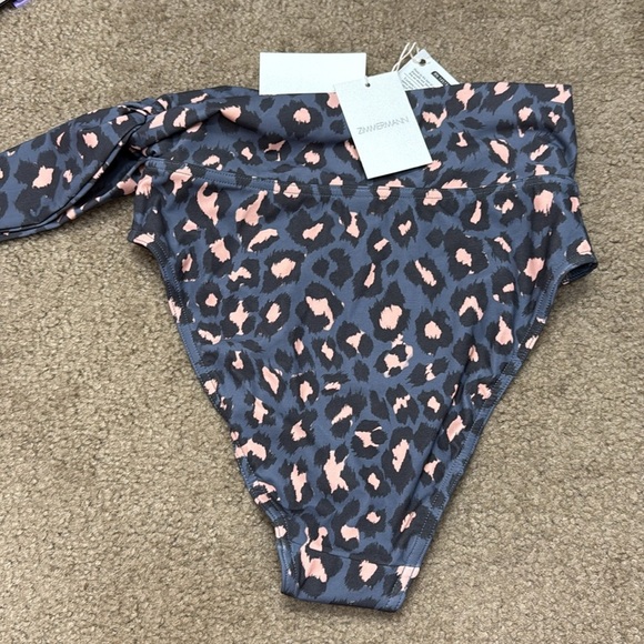 Zimmermann Sculpt Tie Bikini Bottoms Slate Leopard - Picture 5 of 6